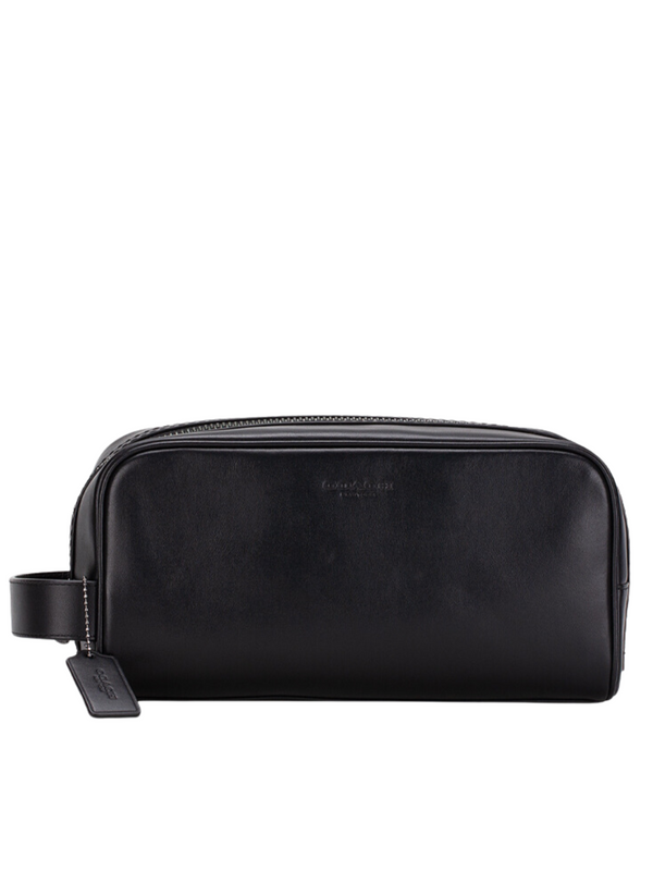 Coach-Leather-Large-Travel-Kit-Pouch-Bag-Black