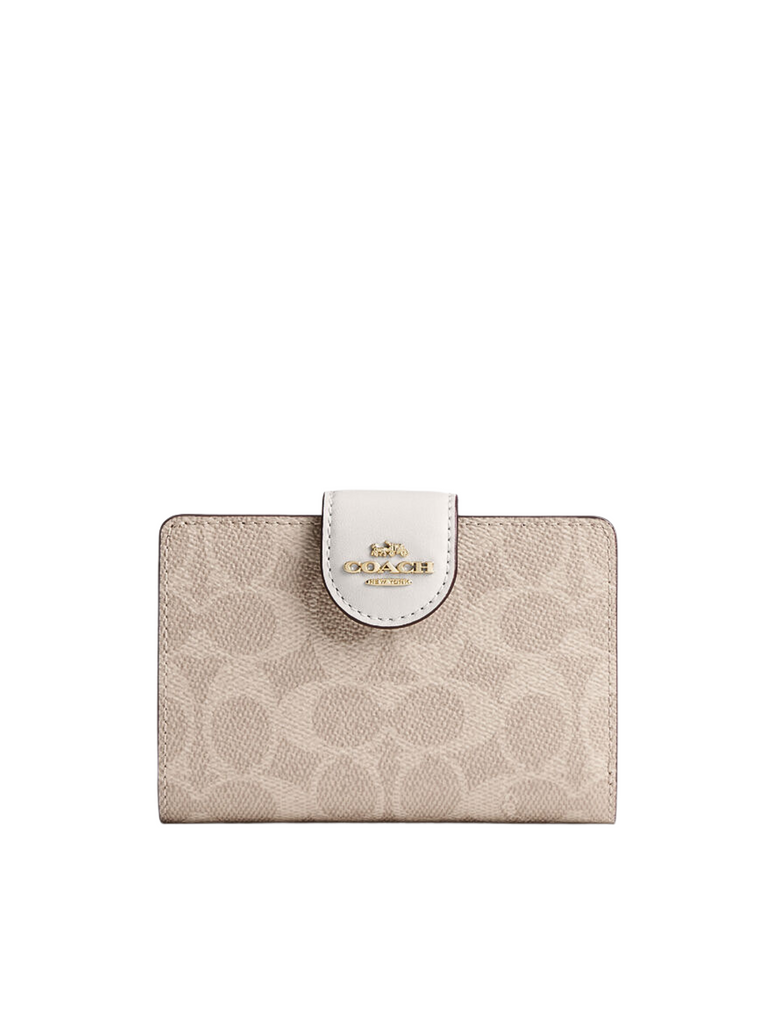 Coach-Medium-Corner-Zip-Wallet-In-Signature-Canvas-Sand-Chalk