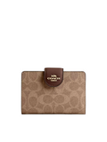 Coach-Medium-Corner-Zip-Wallet-In-Signature-Canvas-Tan-Brown
