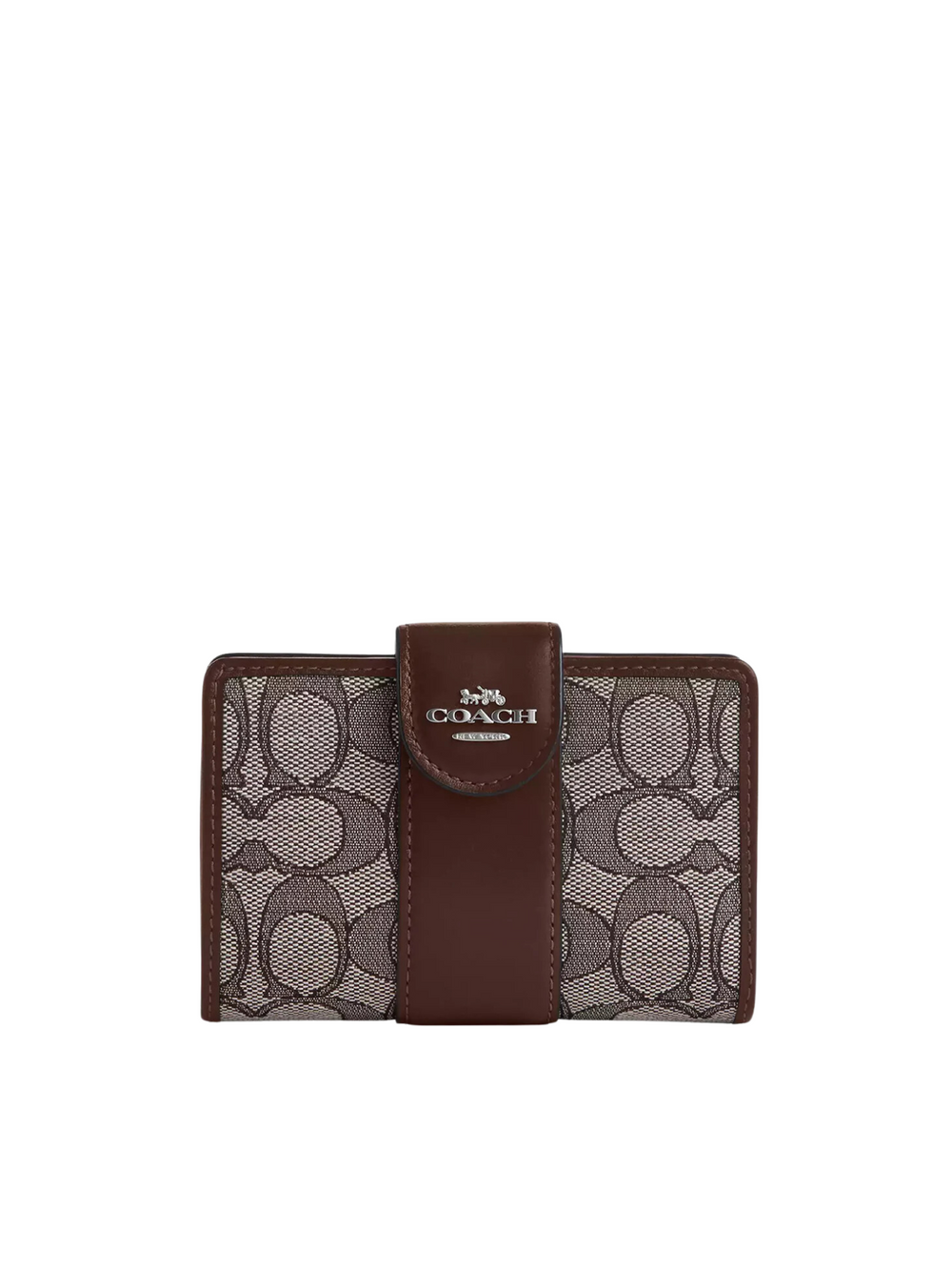 Coach-Medium-Corner-Zip-Wallet-In-Signature-Jacquard-OakMaple