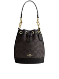 Coach-Mini-Bucket-Bag-In-Signature-Canvas-Walnut-Black