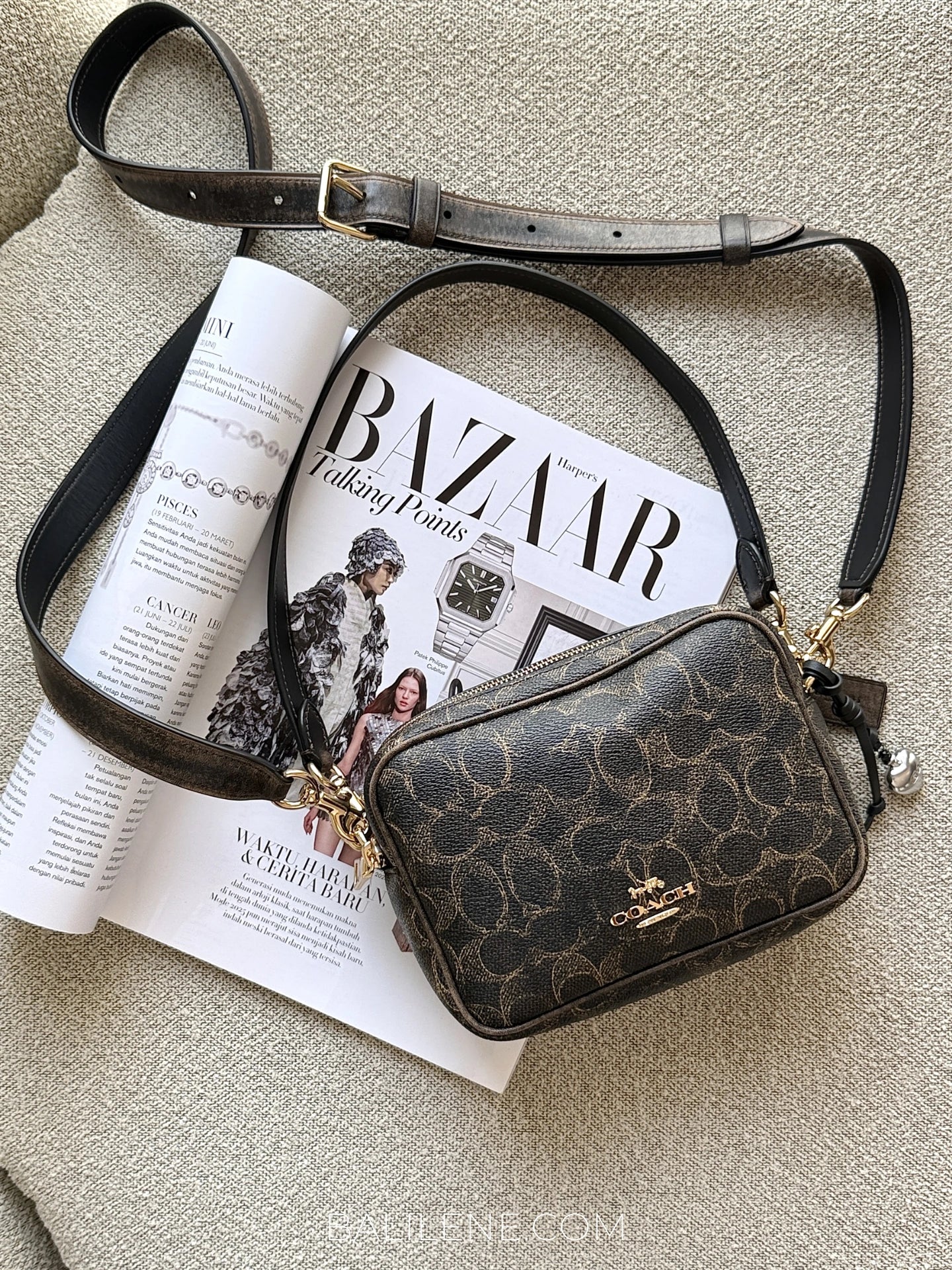 Coach-Mini-Carey-Crossbody-Bag-In-Loved-Signature-Canvas-Brown-balilene