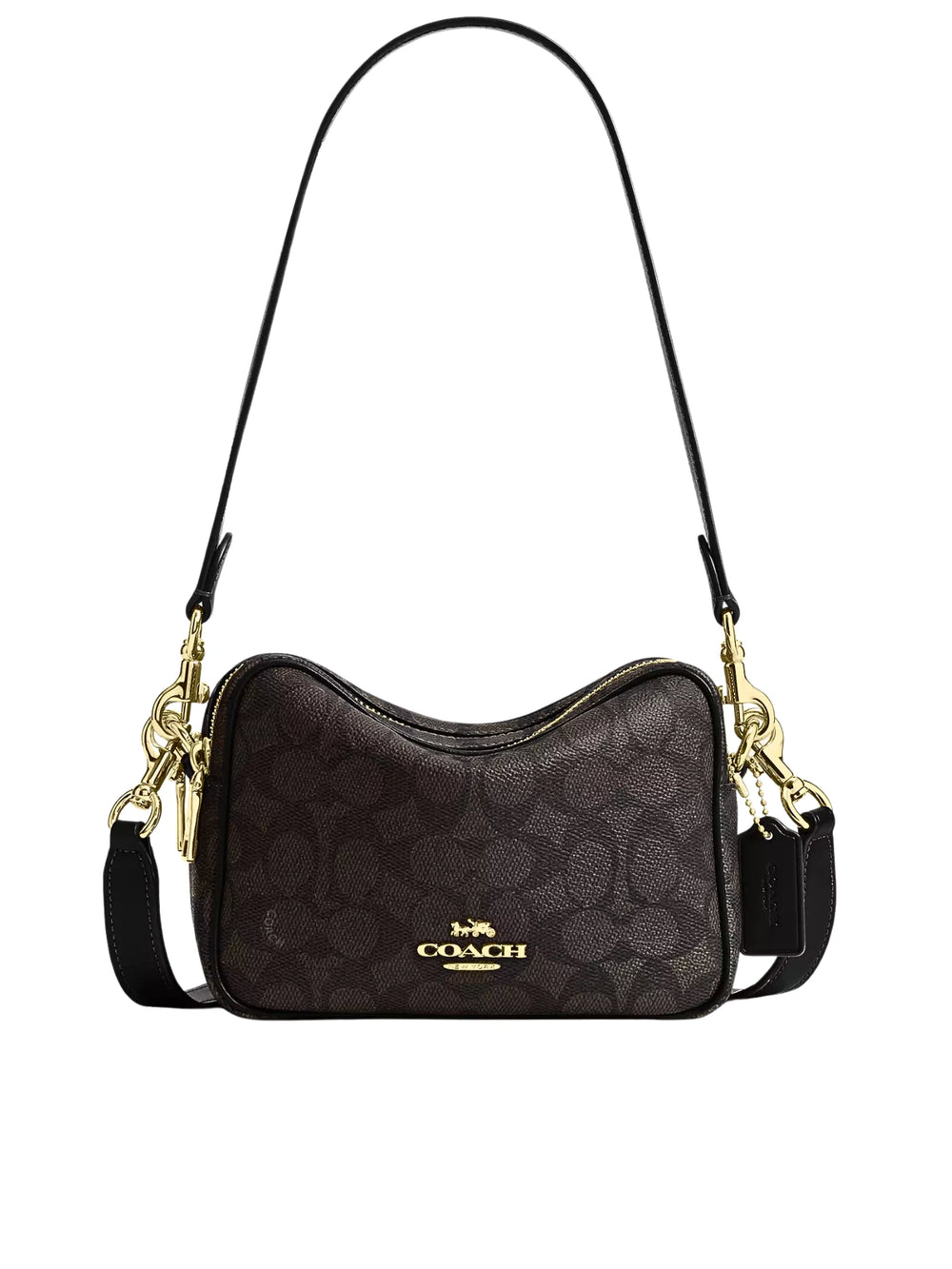 Coach-Mini-Carey-Crossbody-Bag-In-Signature-Canvas-Walnut-Black
