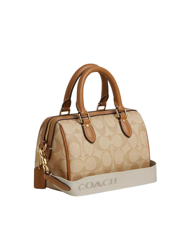 Coach-Mini-Rowan-Crossbody-In-Signature-Canvas-With-Stripe-Light-Khaki-Chalk-Saddle