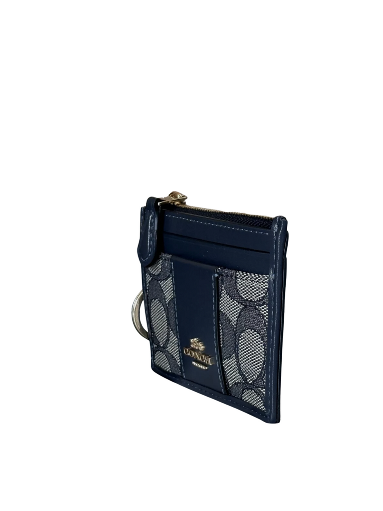 Coach-Mini-Skinny-ID-Wallet-Signature-Jacquard-Midnight-Navy