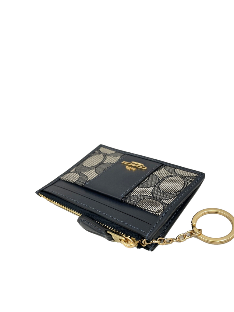 Coach-Mini-Skinny-ID-Wallet-Signature-Jacquard-Midnight-Navy