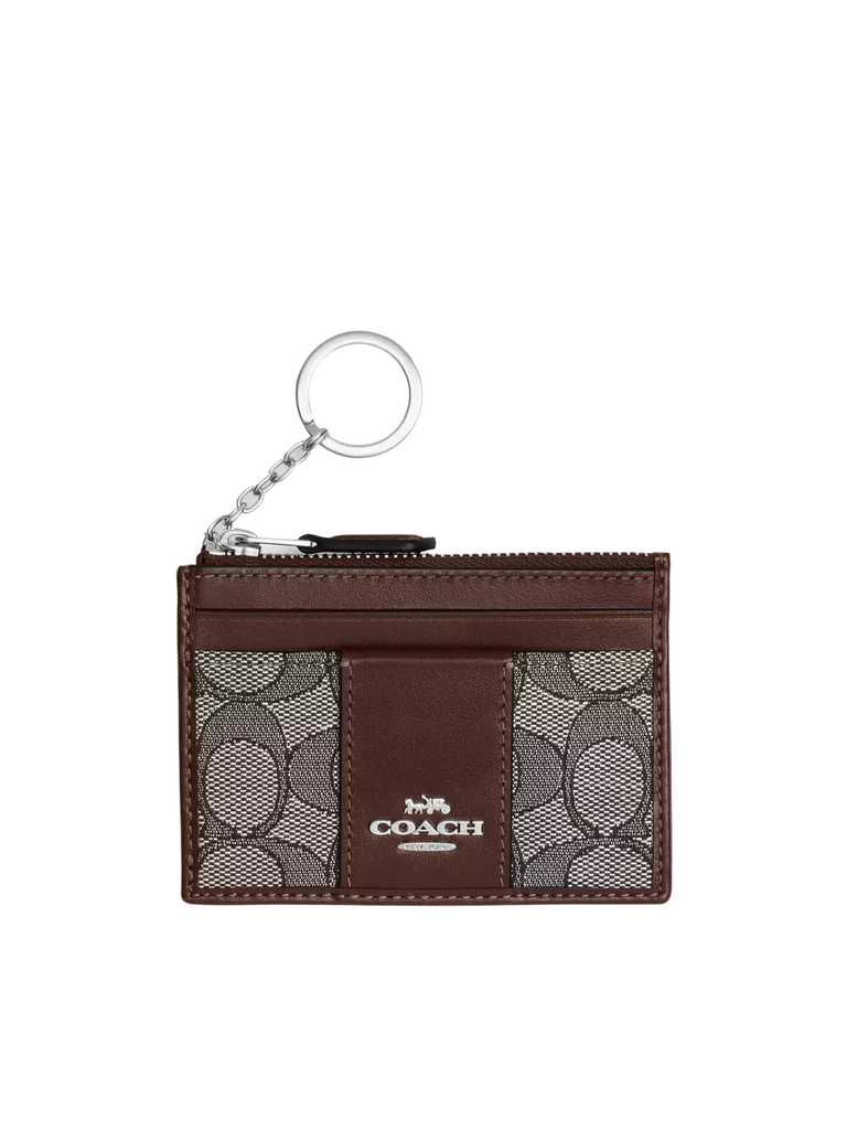 Coach-Mini-Skinny-ID-Wallet-Signature-Jacquard-Oak-Maple