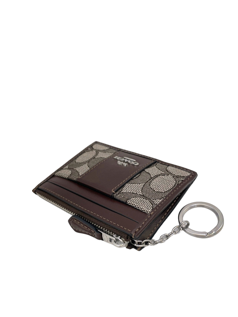 Coach-Mini-Skinny-ID-Wallet-Signature-Jacquard-Oak-Maple