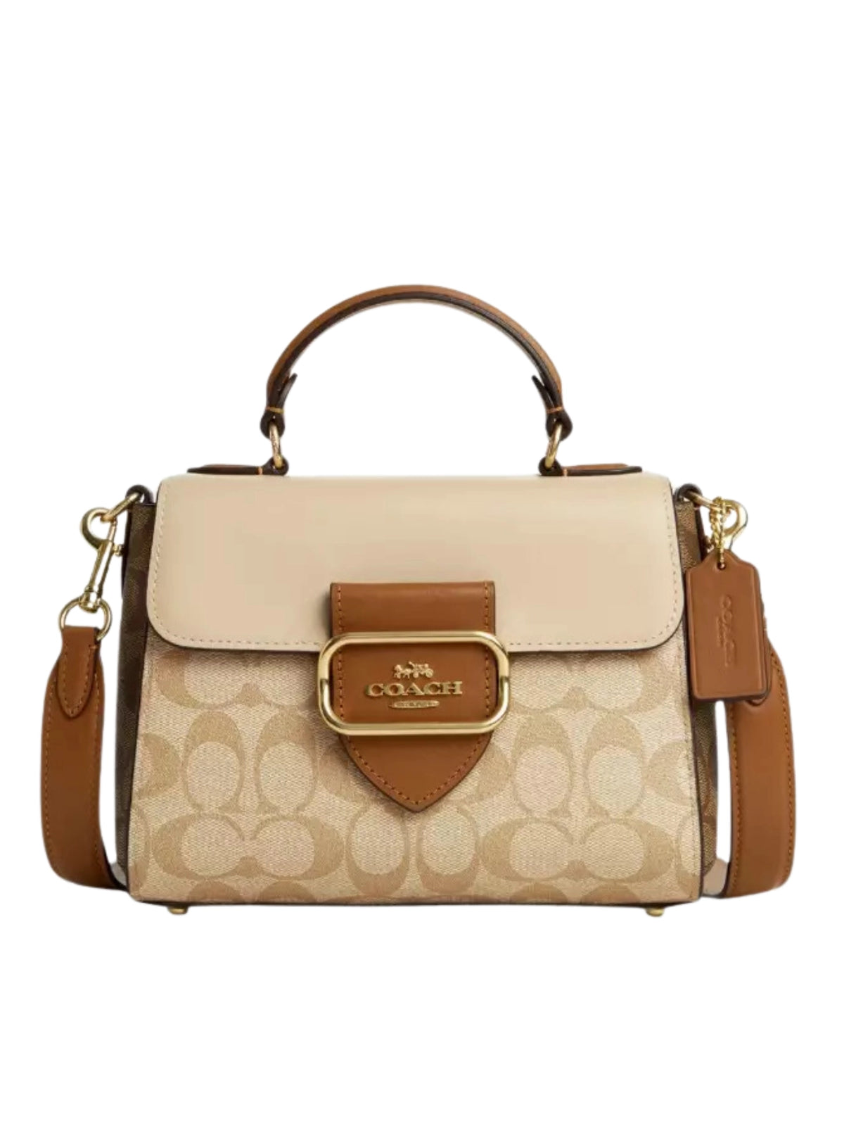 Coach-Morgan-Top-Handle-Bag-In-Blocked-Signature-Canvas-Light-KhakiKhaki-Multi