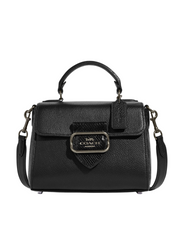 Coach-Morgan-Top-Handle-Satchel-Bag-Black