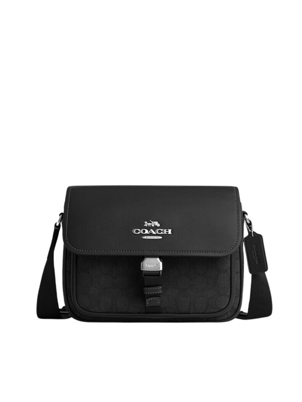 Coach-Pace-Messenger-Bag-In-Signature-Canvas-Black