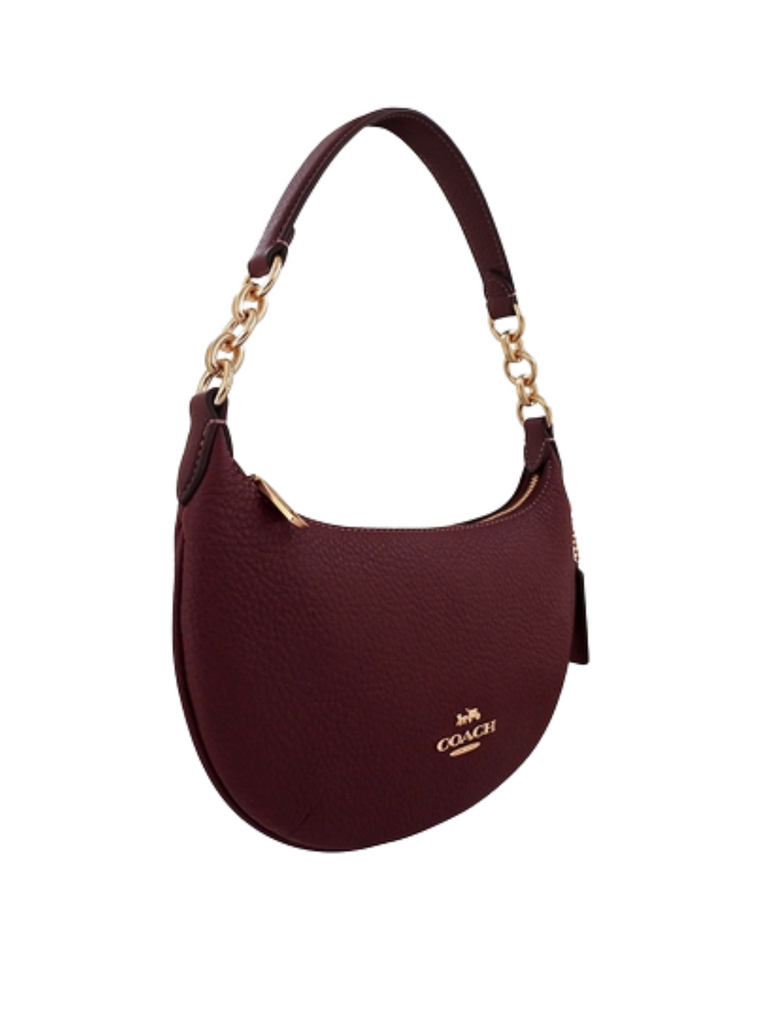 Coach Payton Leather Hobo Bag Merlot