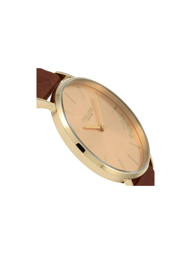 Coach-Perry-Gold-Dial-Brown-Leather-Strap-Watch