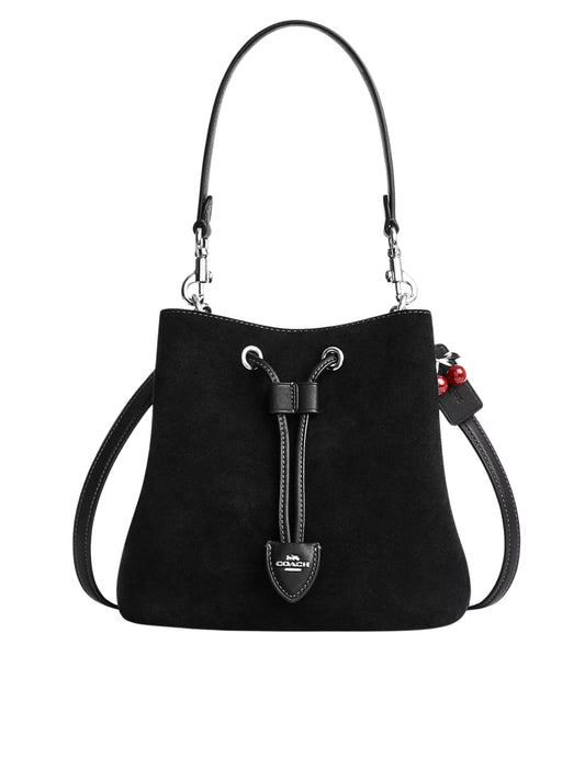 Coach-Rowan-Bucket-Bag-With-Cherry-Charm-Black