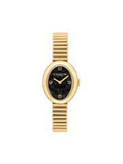 Coach-Sammy-Black-Dial-Gold-Strap-Stainless-Steel-Watch