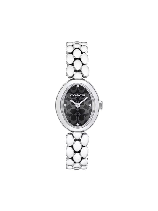 Coach-Sammy-In-Signature-Black-Dial-Silver-Strap-Stainless-Steel-Watch