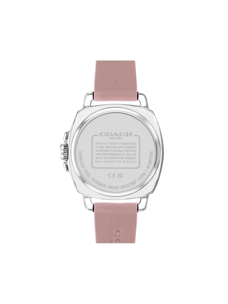 Coach-Signature-Embossed-Boyfriend-Rubber-Strap-Silver-Pink