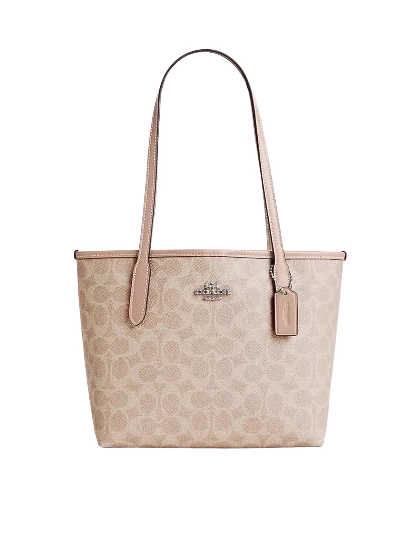 Coach-Small-City-Tote-Bag-In-Signature-Canvas-Sand-Taupe