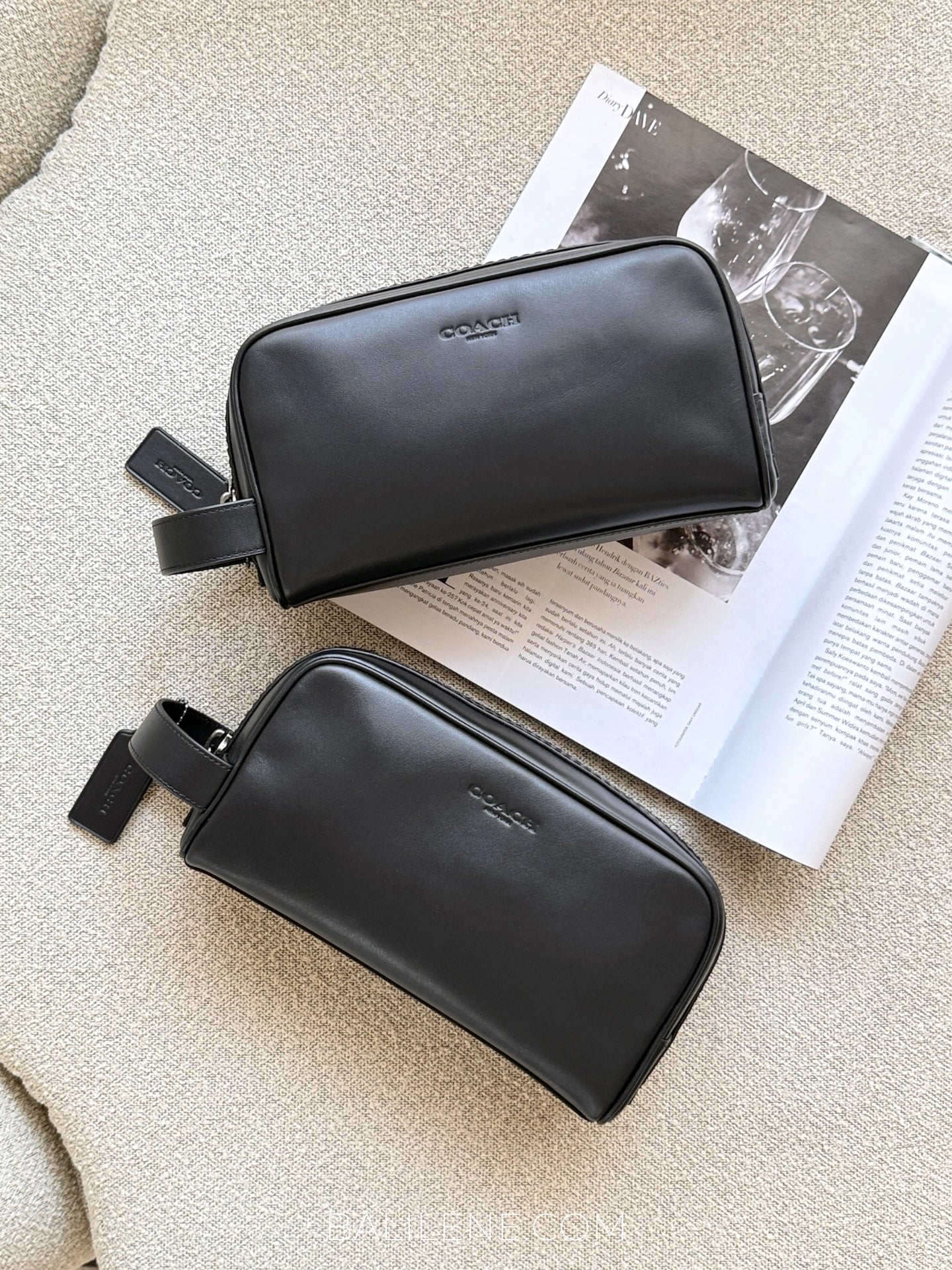 Coach-Small-Leather-Travel-Kit-Pouch-Bag-Black-balilene