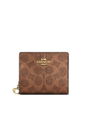 Coach-Snap-Wallet-In-Signature-Metallic-Crossgrain-Leather-Brown-Copper