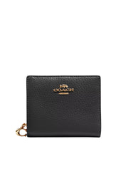 Coach-Snap-Wallet-Pebble-Leather-Black