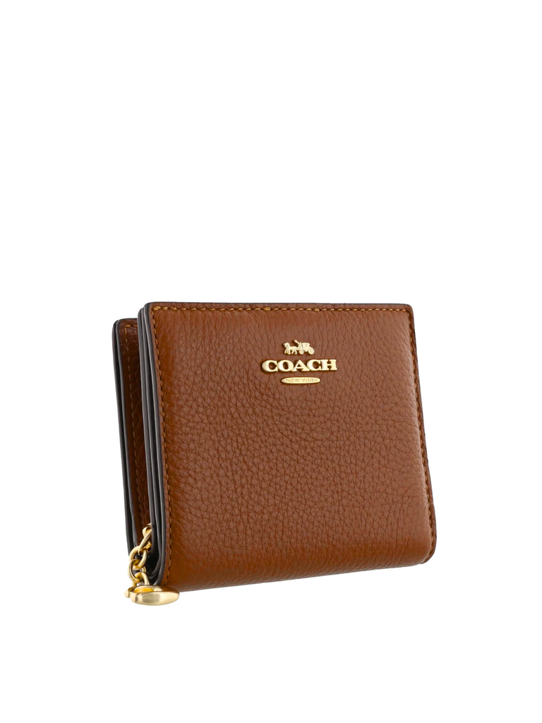 Coach-Snap-Wallet-Pebble-Leather-Redwood