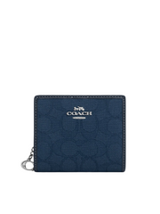 【Coach】Snap Wallet In Signature Canvas/Dark Denim COACH® Outlet | Snap Wallet In Signature Canvas