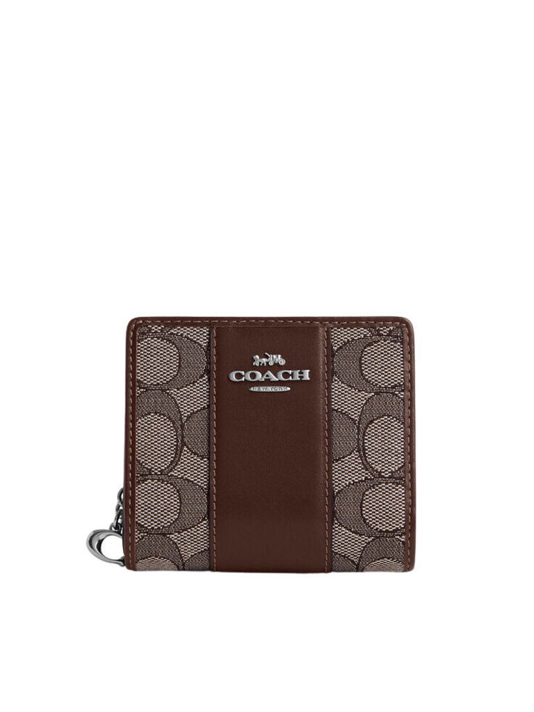 Coach signature jacquard wallet sale