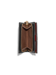 Coach Snap Wallet With Rainbow Colorblock Interior Black