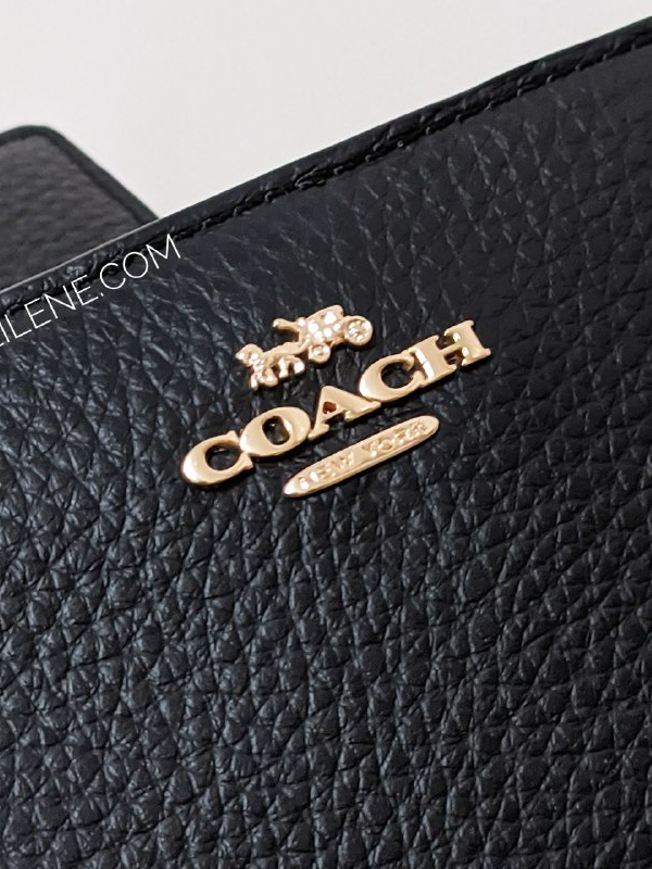 Coach Snap Wallet With Rainbow Colorblock Interior Black