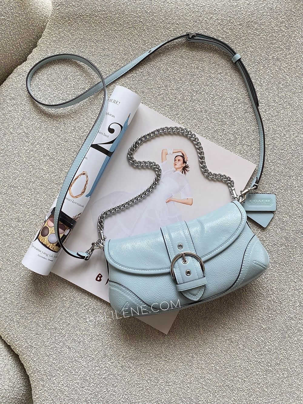 Coach-Soho-25-Crinkle-Leather-Shoulder-Bag-Light-Blue-balilene