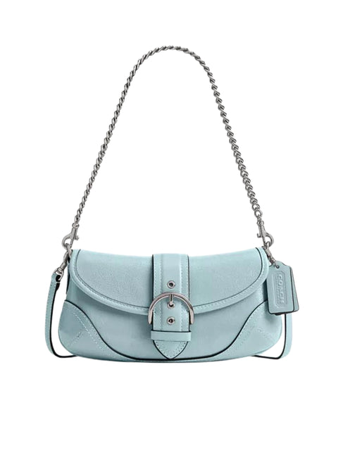 Coach Soho 25 Crinkle Leather Shoulder Bag Light Blue – Balilene