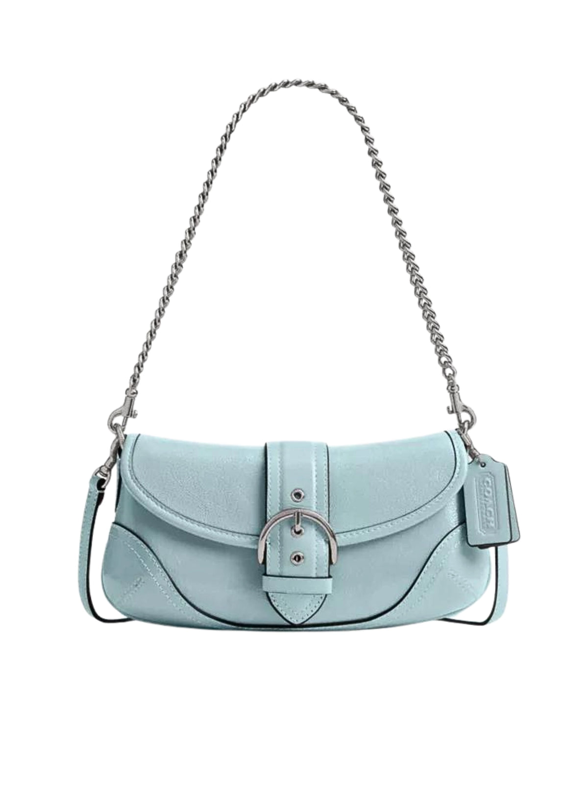 Coach Soho 25 Crinkle Leather Shoulder Bag Light Blue – Balilene Coach Soho 25 Crinkle Leather Shoulder Bag Light Blue – Balilene