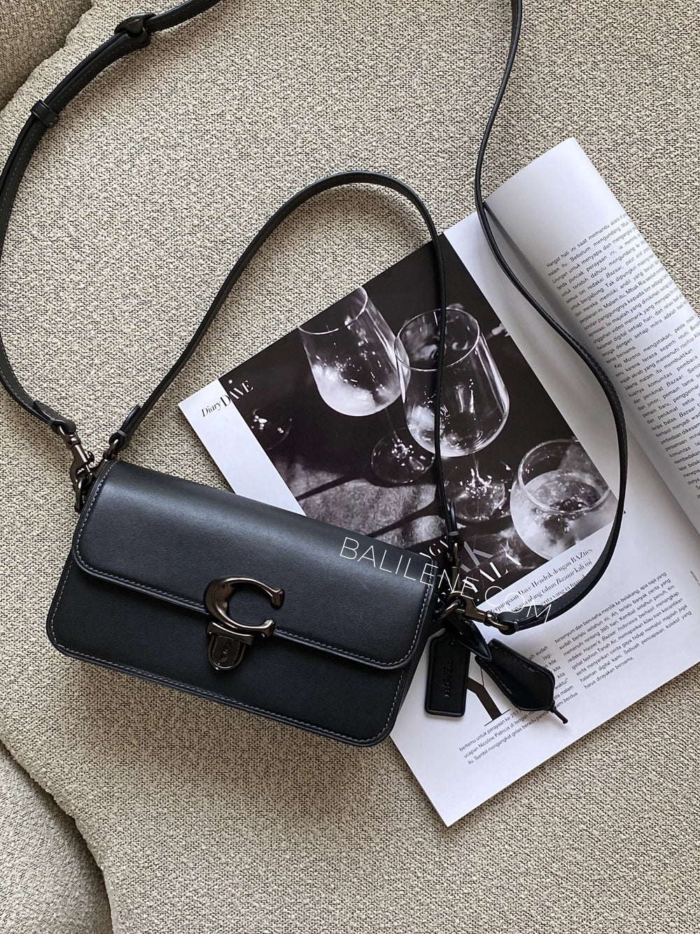 Coach-Studio-Baguette-In-Glovetanned-Leather-Shoulder-Bag-Black-balilene