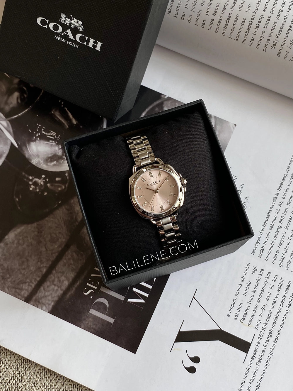 Coach-Tatum-Blush-Dial-Womens-Stainless-Steel-Quartz-Watch-Silver-balilene