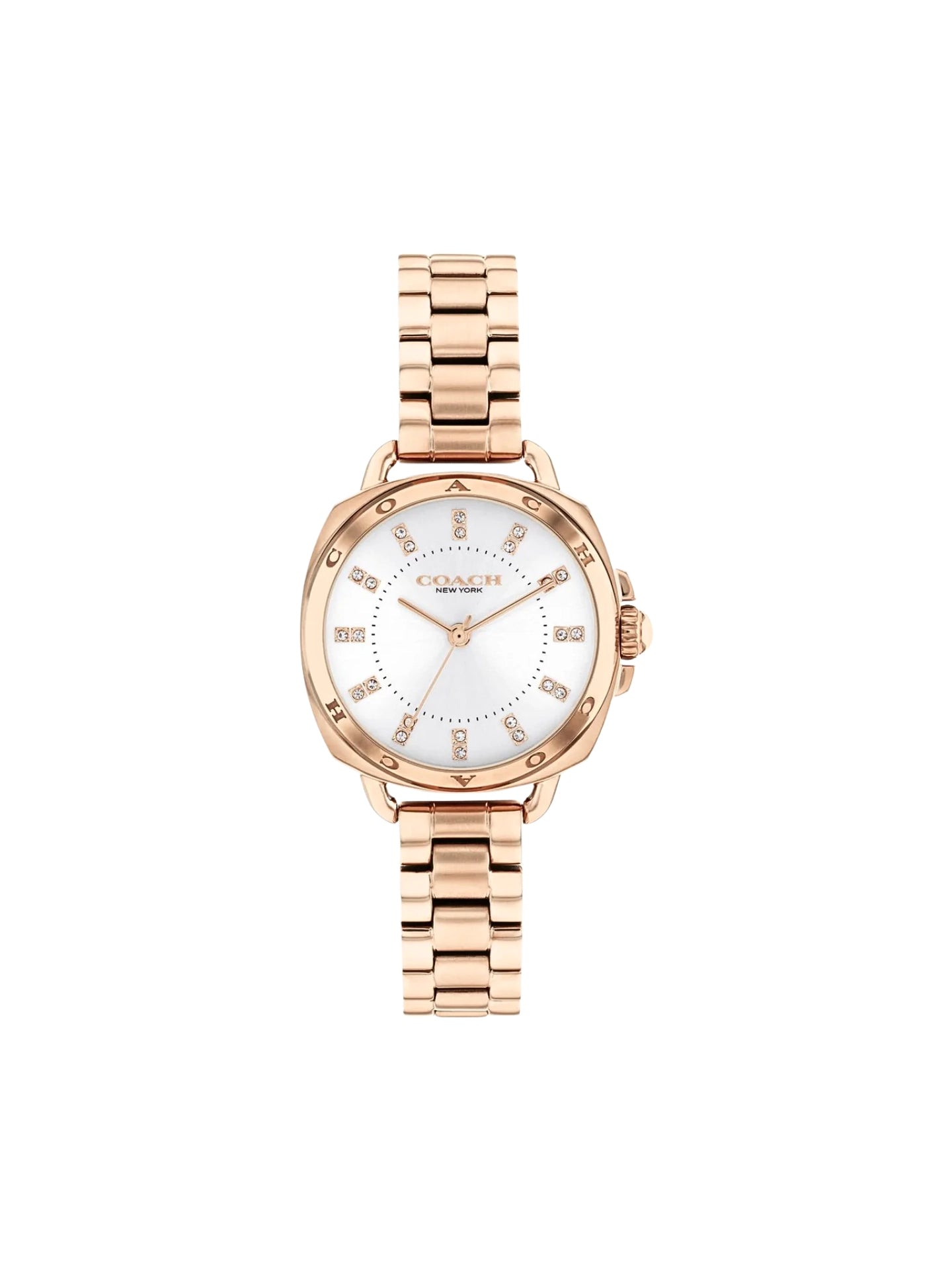 Coach-Tatum-White-Dial-Womens-Stainless-Steel-Quartz-Watch-Rosegold