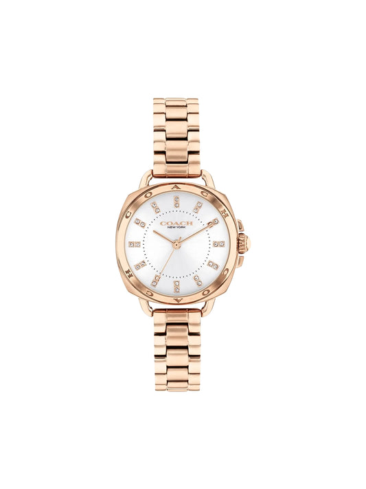 Coach-Tatum-White-Dial-Womens-Stainless-Steel-Quartz-Watch-Rosegold
