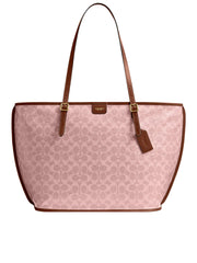 Coach-Taxi-Tote-Bag-In-Signature-Canvas-Pink-Sable