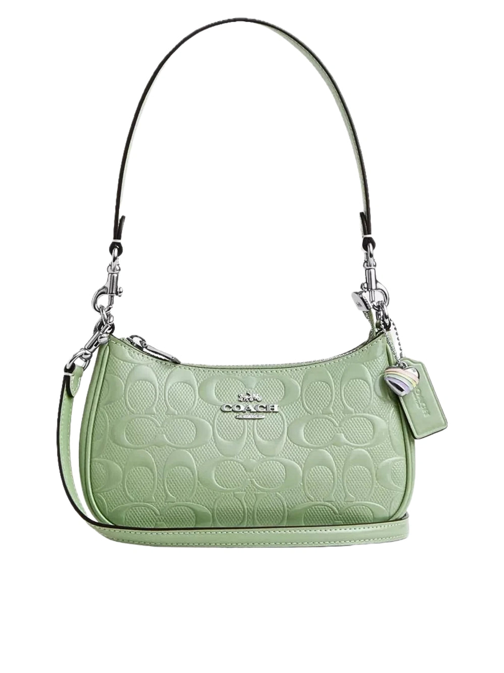 Coach-Teri-Mini-Crossbody-Bag-Signature-Leather-Heart-Charm-Pale-Green