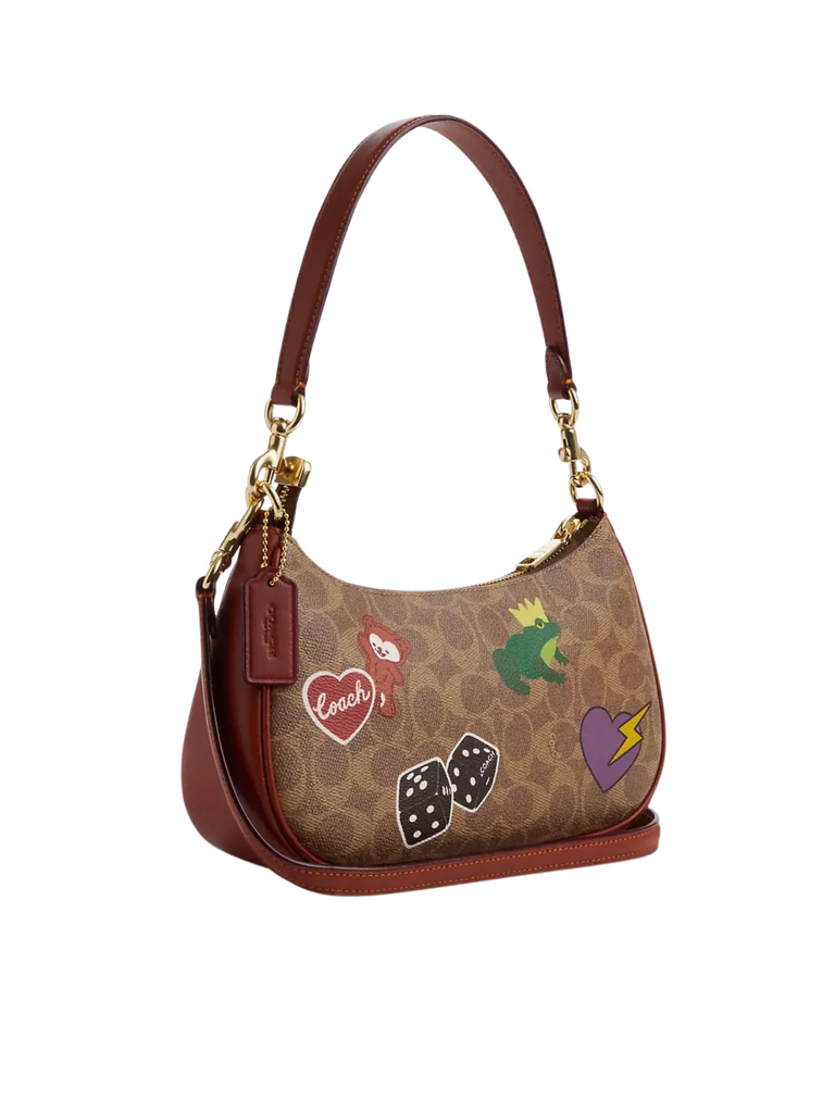 Coach-Teri-Shoulder-Bag-In-Signature-Canvas-With-Sticker-Print-Gold-Tan-Multi