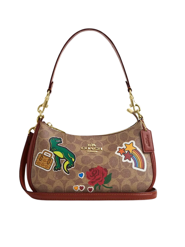 Coach-Teri-Shoulder-Bag-In-Signature-Canvas-With-Sticker-Print-Gold-Tan-Multi