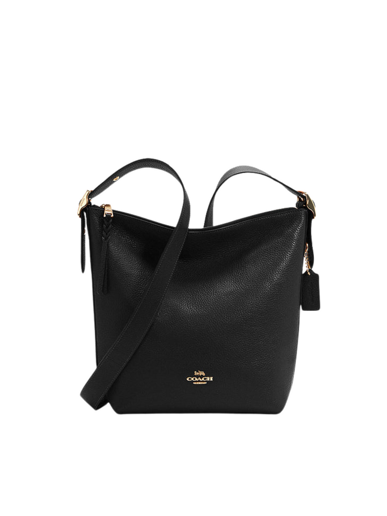 Coach-Val-Duffle-Leather-Bag-Black