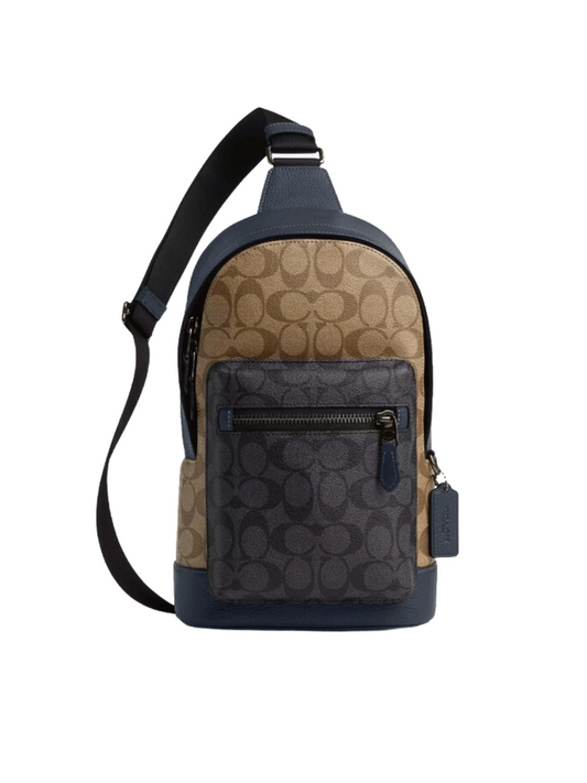 Coach-West-Pack-In-Colorblock-With-Signature-Canvas-CharocalKhakiDenim