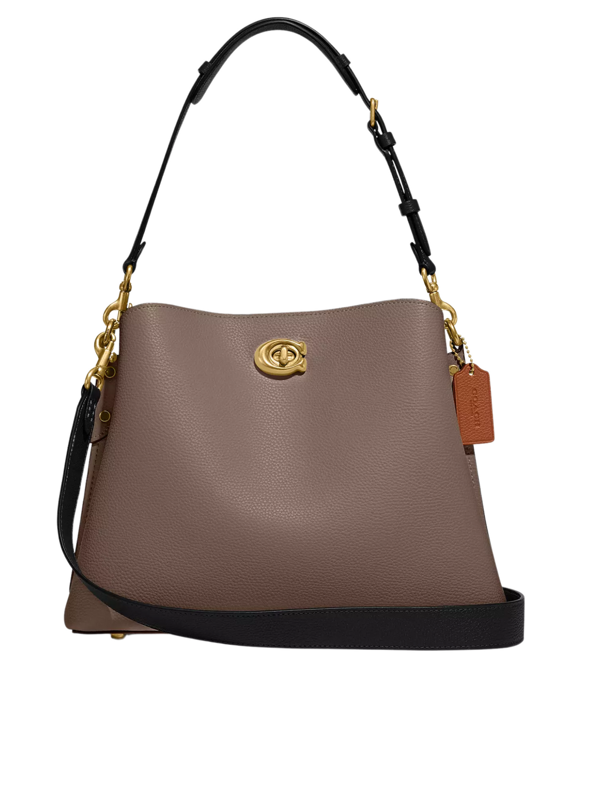 Coach Willow Shoulder Bag In Colorblock Dark Stone – Balilene