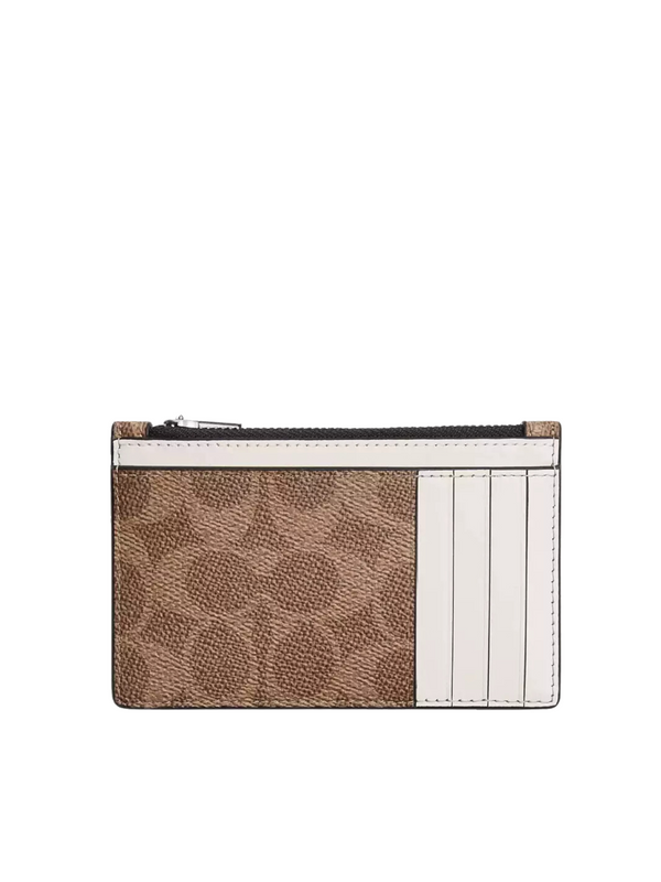 Coach-Zip-Card-Case-Tan-Chalk