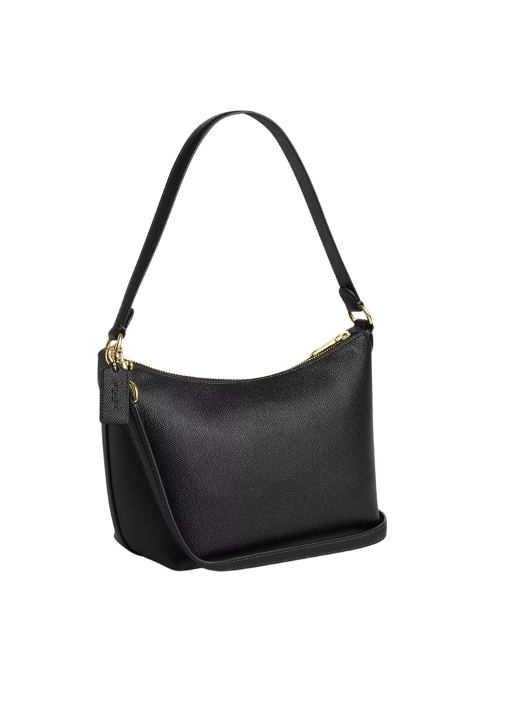 Coach-Zip-Top-Shoulder-Bag-Grain-Leather-Black