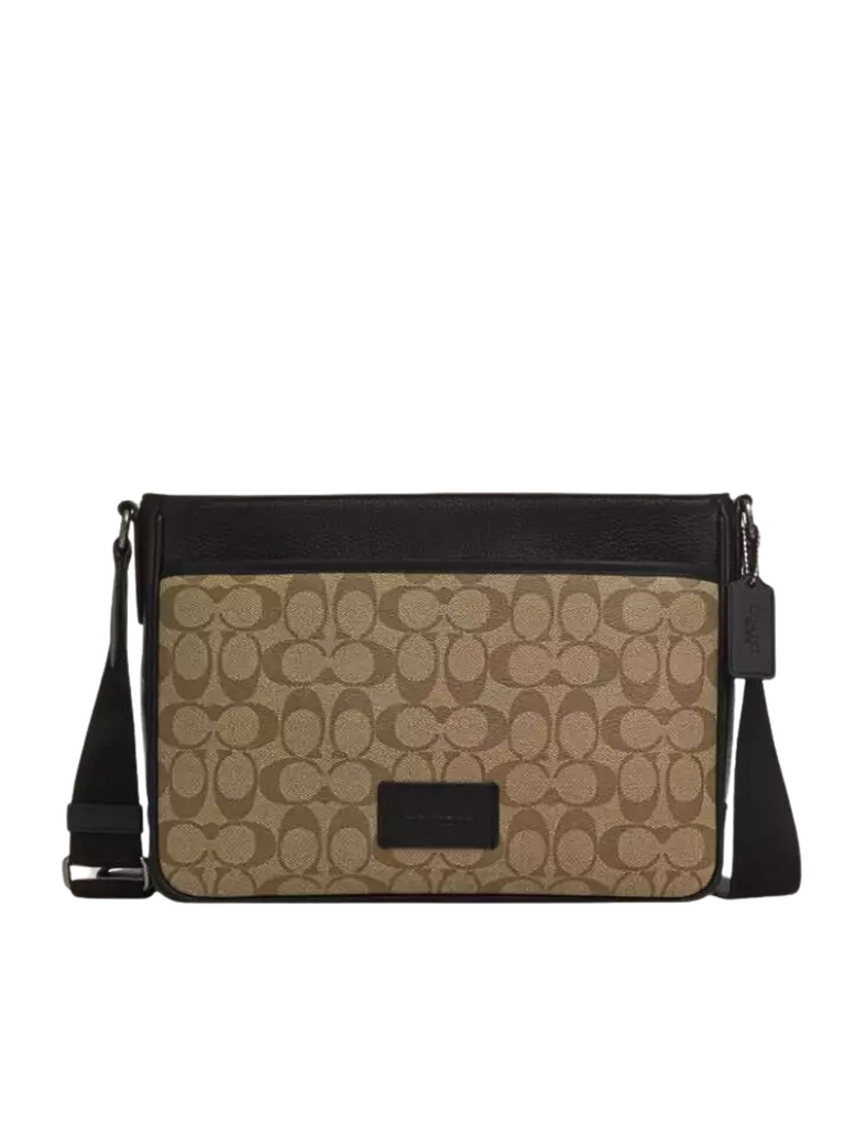 CoachDistrictCrossbodyInSignatureCanvasKhakiBlack