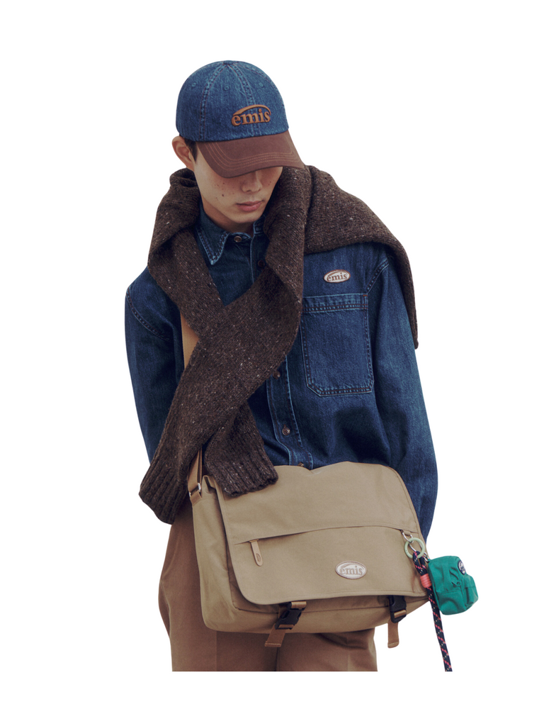 Emis-Washed-Denim-Ball-Cap-Blue-Brown