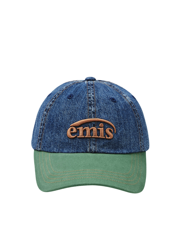 Emis-Washed-Denim-Ball-Cap-Blue-Green