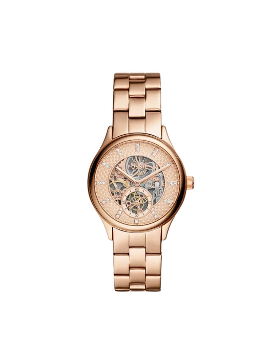 Fossil-Modern-Sophisticate-Automatic-Rose-Gold-Tone-Stainless-Steel-Watch